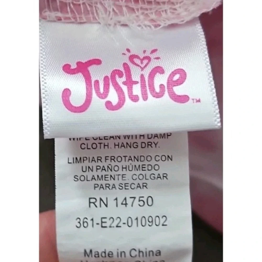 Justice Sport Girls Pink Tie Dye Packable Rain Poncho Hooded One Size Fits‎ All